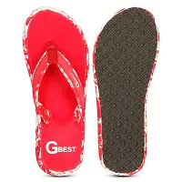 G BEST Women's Fashion Slippers Light weight, Casual and Stylish Slippers Flip Flop (RED, numeric_8)-thumb2