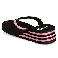 G BEST Combo Soft Comfortable Slippers & Flip-Flops for Women (BLACK, PINK, numeric_6)-thumb2