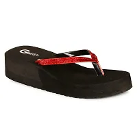 G BEST Combo Soft Comfortable Slippers & Flip-Flops for Women (BLACK,RED, numeric_6)-thumb1