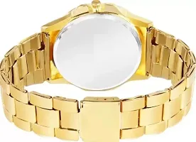 Elegant Golden Diamond Analog Watch For Unisex-thumb2
