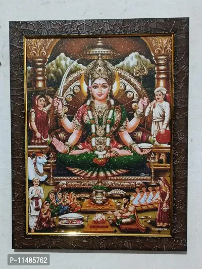 SANTOSHI MATA JI Photo Frame 8MM MDF Wood Size (10 * 13 INCHES)-thumb2