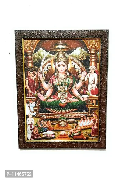 SANTOSHI MATA JI Photo Frame 8MM MDF Wood Size (10 * 13 INCHES)