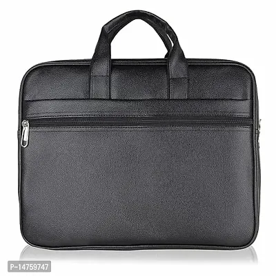 Stay stylish and organized on the go with the PU Leather Messenger Laptop Bag-thumb2