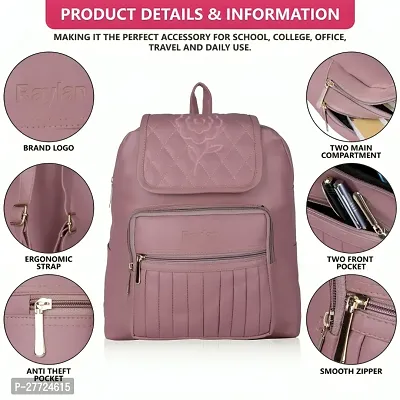 Pink Backpack For Girl And Women-thumb4