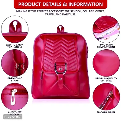 Red Backpack For Girl And Women-thumb5