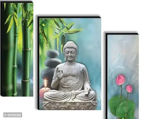 Buddha Wall Painting 12 inch  18 inch set of 3-thumb0