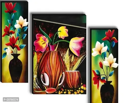 Flower Wall Painting For Living Room Home Decorative gift items 12 18 set of 3