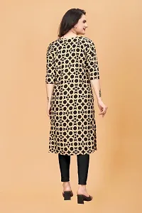 New designer black crepe printed straight kurti-thumb1