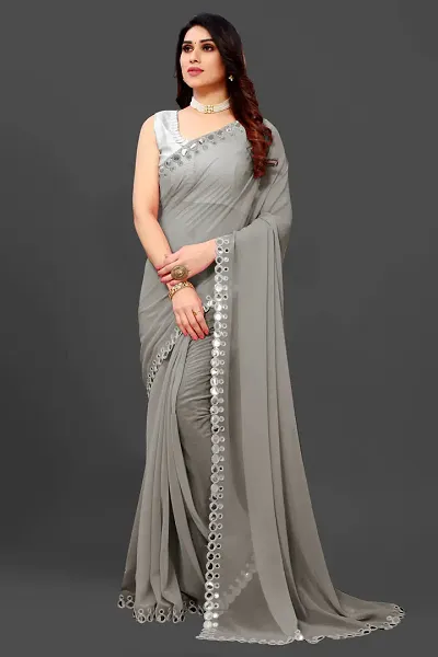 Must Have Georgette Sarees with Blouse piece