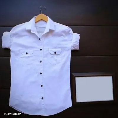 Stylish Cotton Double Pocket Shirts For Men Cargo Shirts-thumb0