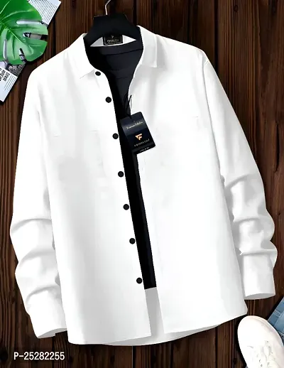 Stylish Attractive Solid Casual Plain shirts for Men-thumb0