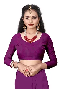 Elegant Purple Silk Jacquard Banarasi Silk Saree With Blouse Piece-thumb2