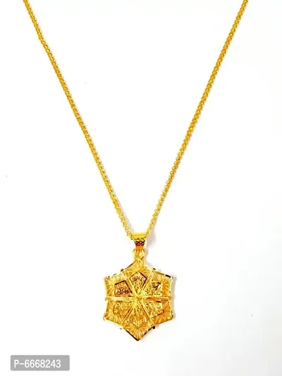 Trendy Beautiful Gold-Plated Women Pendant With Chain-thumb0