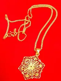 Trendy Beautiful Gold-Plated Women Pendant With Chain-thumb2