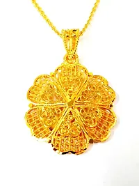 Trendy Beautiful Gold-Plated Women Pendant With Chain-thumb1