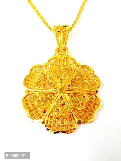 Trendy Beautiful Gold-Plated Women Pendant With Chain-thumb2