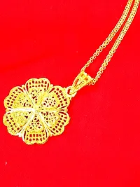 Trendy Beautiful Gold-Plated Women Pendant With Chain-thumb2