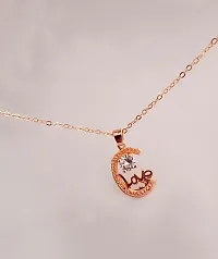 Nawab Collection Trendy Fashionable Attractive Rose Gold Pendant Set For Women-thumb2