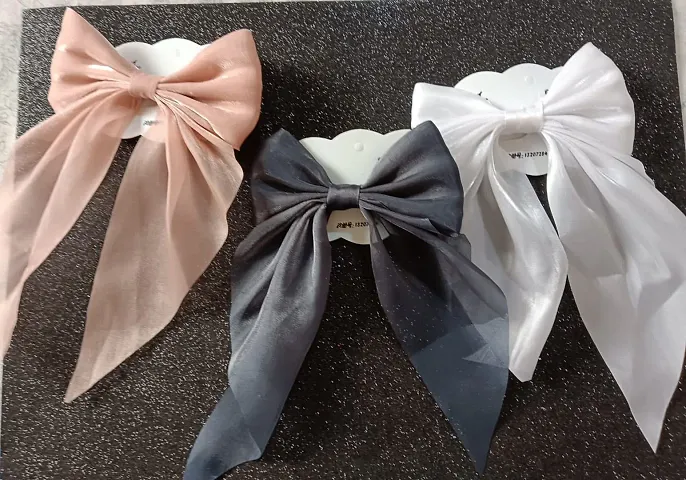 Classy Solid Hair Clips for Women 3 PCS