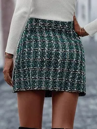 Elegant Green Polyester Printed Skirts For Women-thumb1
