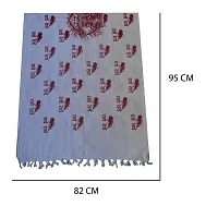 Templeshop Namavali of Radhe Radhe Printed Cloth Pure Cotton is Necessary While Worshiping Shri Krishna, This is a Holi Cloth The Language in Cloth is in Hindi (White)-thumb2