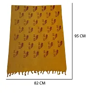 Templeshop Namavali of Radhe Radhe Printed Cloth Pure Cotton is Necessary While Worshiping Shri Krishna, This is a Holi Cloth The Language in Cloth is in Hindi (Orange)-thumb2