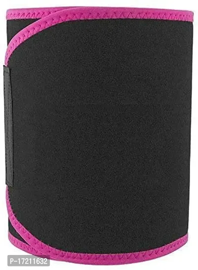 Classic Sweat Slimming Belt For Men And Women Sweat Slim Belt Neoprene Lower Back Posture Free Size Black And Pink Color-thumb0