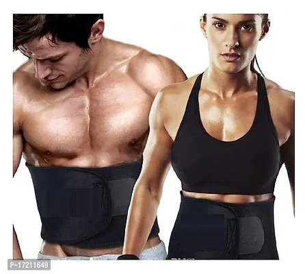 Classic Sweat Waist Belt For Men And Women Waist Trainer Sauna Belt Supports Lower Back Black