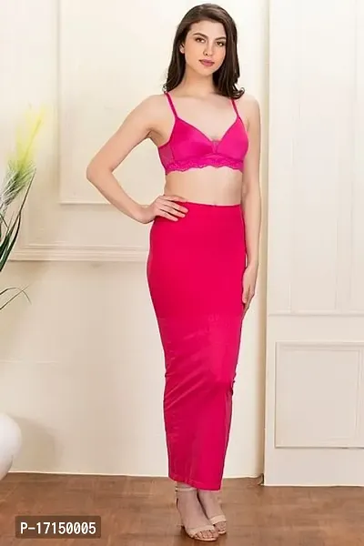 Buy Classic Cotton Solid Saree Shapewear with Side-Slit For Women