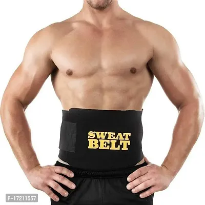 Classic Combo Of Sweat Slimming Belt Adjustable Waist Trimmer Belt Fat Burner Belly Tummy Body Slimming Belt For Men Women Free Size-thumb3