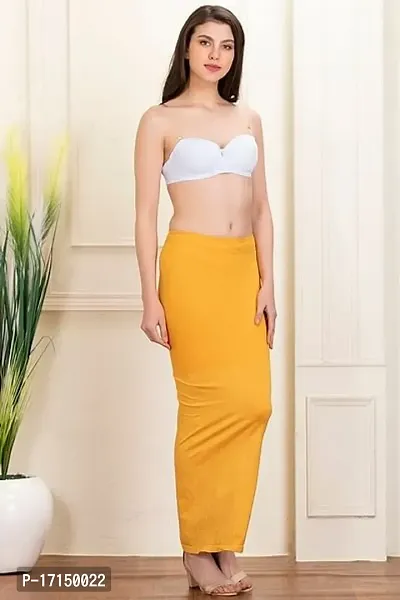 Solid Saree Shapewear (Fish Cut Shapewear) Yellow