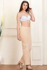 Classic Cotton Solid Saree Shapewear with Side-Slit For Women-thumb1