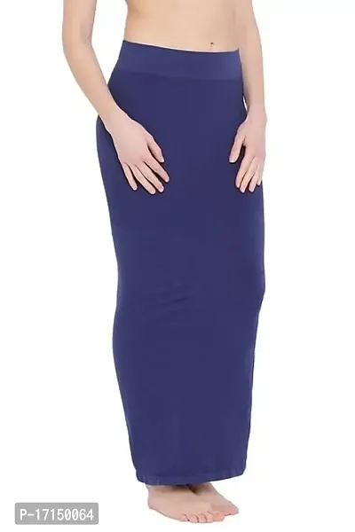 Classic Cotton Solid Saree Shapewear with Side-Slit For Women-thumb0