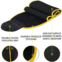 Classic Professional Waist Trimmer Sweat Belt Neoprene Body Shaper Lumber Support Belt Back Brace For Lower Back Pain Unisex Yellow-thumb2