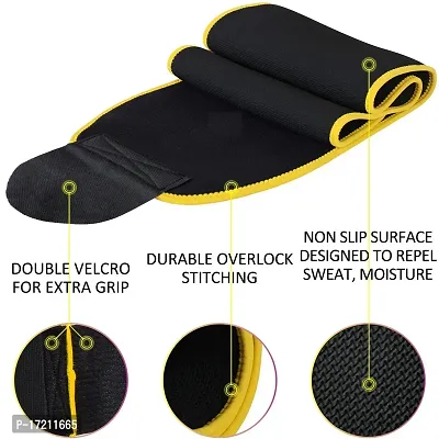 Classic Professional Waist Trimmer Sweat Belt Neoprene Body Shaper Lumber Support Belt Back Brace For Lower Back Pain Unisex Yellow-thumb3