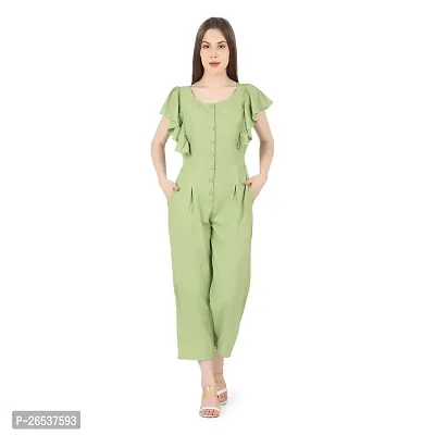 Classic Polyester Solid Jumpsuit