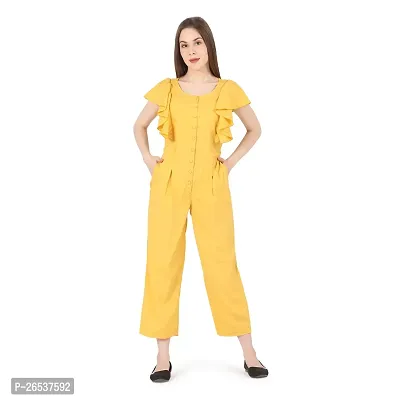 Classic Polyester Solid Jumpsuit-thumb0
