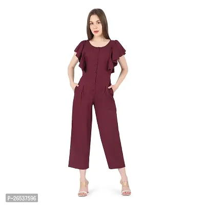 Classic Polyester Solid Jumpsuit