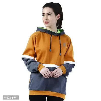 Chanda Khuba Women's Sweatshirt Full Sleeve Kangaroo Pocket Pullover Hoodies - CKHD-G-06