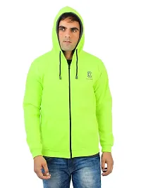 Chanda Khuba Men's Sweatshirt Full Sleeve Kangaroo Pocket Pullover Hoodies with Zip - CKHD04-thumb1