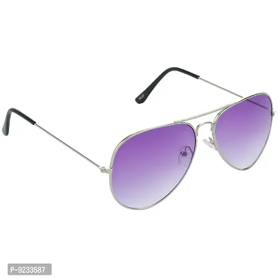 HRINKAR Trail Blazer Pilot Violet Lens and Silver Frame Sunglasses for Men and Women - HRS-N-08-thumb0