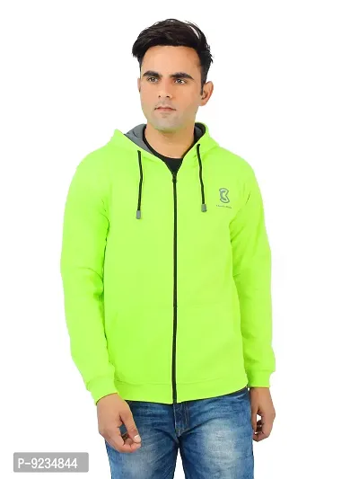 Chanda Khuba Men's Sweatshirt Full Sleeve Kangaroo Pocket Pullover Hoodies with Zip - CKHD04-thumb0