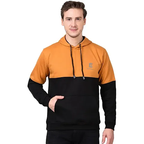 Weather Changer Men's Blend Colorblock Long Sleeve Kangaroo Pockets Hooded Sweatshirt