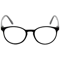 Hrinkar Black And Grey Oval Cat-eyed Bifocal and Single Vision Latest Optical Spectacle Chasma Frame For Men And Women - HFRM-BK-GRY-14-thumb1