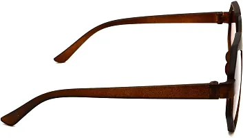 Hrinkar Unisex Round Sunglasses Silver  Brown Frame, Brown Lens (Medium) - Pack of 2-thumb4