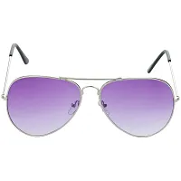 HRINKAR Trail Blazer Pilot Violet Lens and Silver Frame Sunglasses for Men and Women - HRS-N-08-thumb1