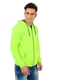 Chanda Khuba Men's Sweatshirt Full Sleeve Kangaroo Pocket Pullover Hoodies with Zip - CKHD04-thumb4