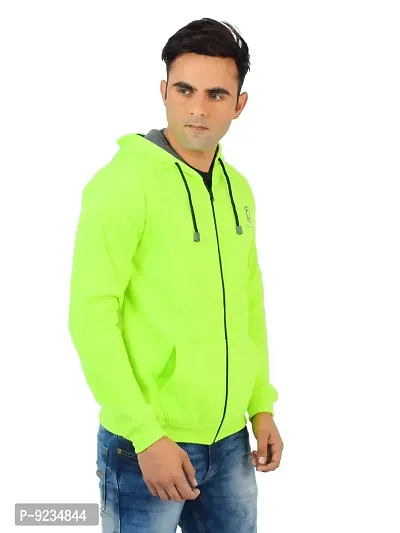 Chanda Khuba Men's Sweatshirt Full Sleeve Kangaroo Pocket Pullover Hoodies with Zip - CKHD04-thumb5