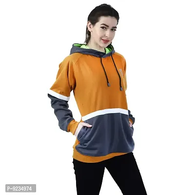 Chanda Khuba Women's Sweatshirt Full Sleeve Kangaroo Pocket Pullover Hoodies - CKHD-G-06-thumb4