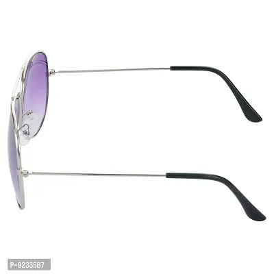 HRINKAR Trail Blazer Pilot Violet Lens and Silver Frame Sunglasses for Men and Women - HRS-N-08-thumb3